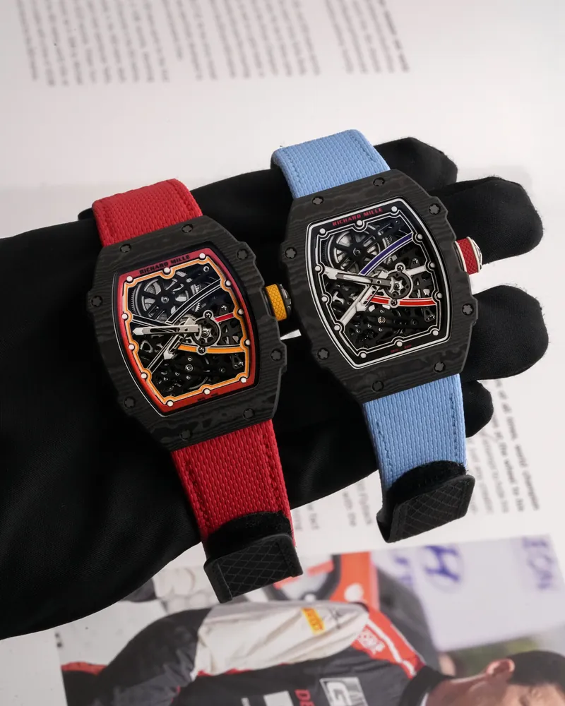 Richard Mille RM 67-02 Automatic Extra Flat in red and blue